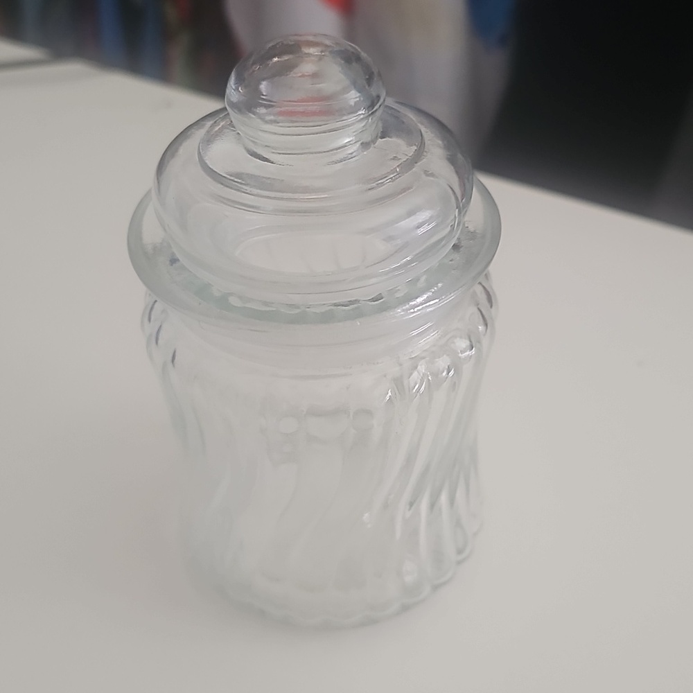New Glass Apothecary Jar with sealed glass lid